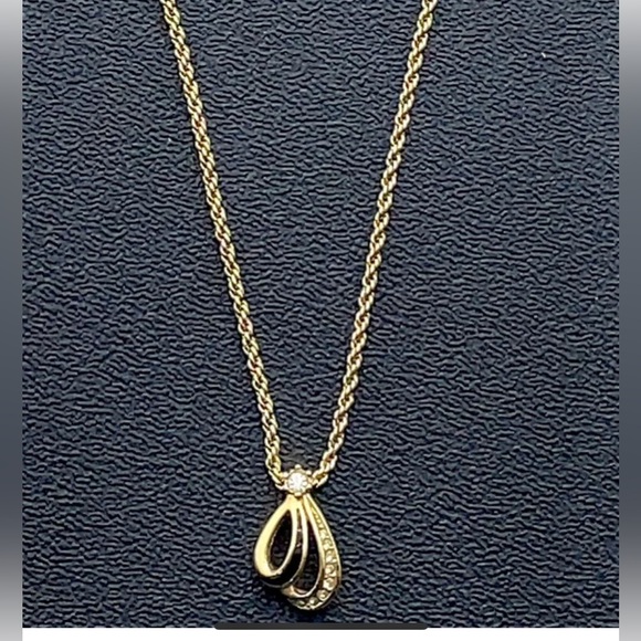 Authentic Christian Dior Long Necklace Gold plated - Picture 2 of 12